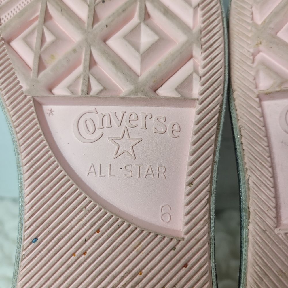 Converse All Star × Miley Cyrus Shoes Womens Size 8 Platform Pink Glitter - Picture 10 of 10